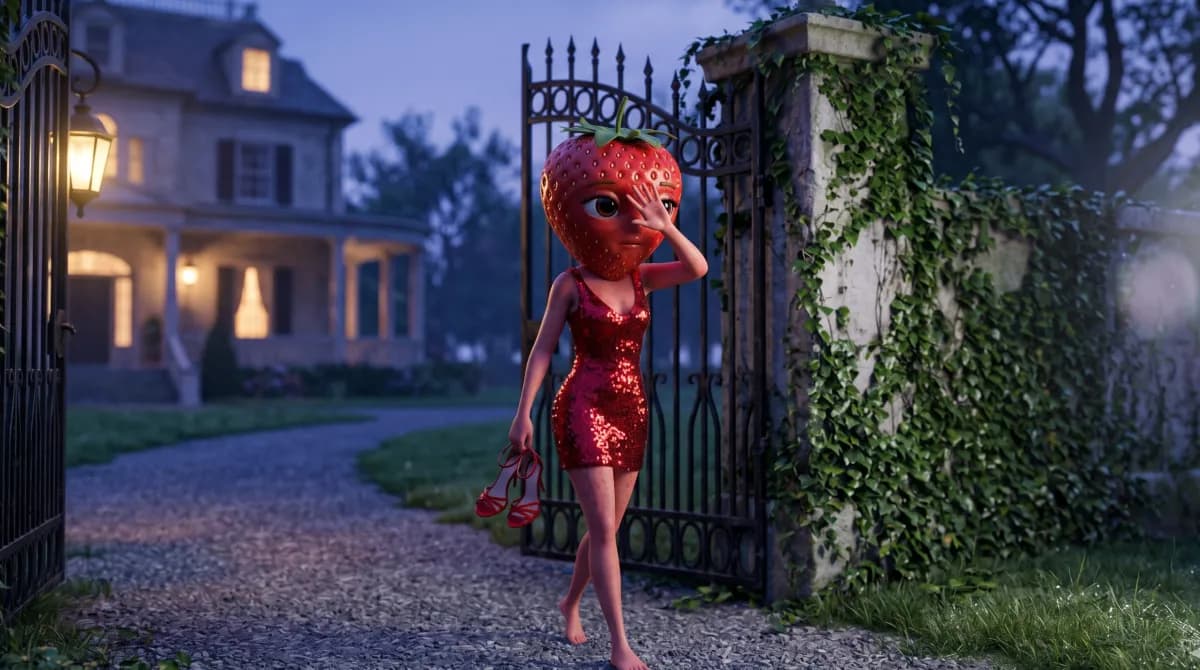 Strawberina spotted leaving Pamela Pomelo's Newport estate at 4 a.m.
